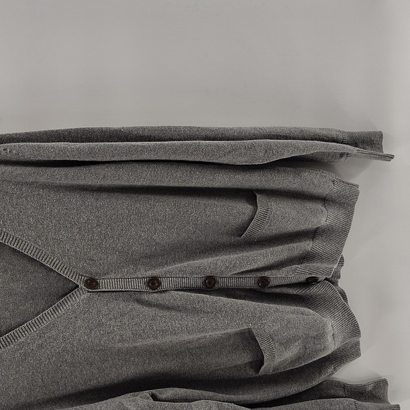 Lucky Knitwear Vintage V Neck Grandpa Sweater Size XL Gray Button down - Picture 3 of 4